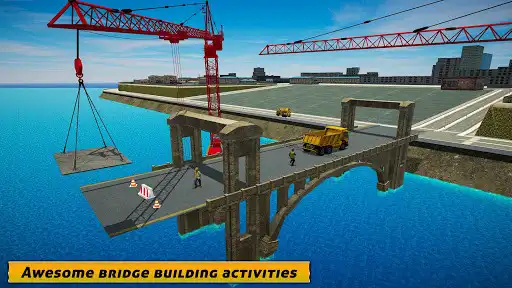 Play City Bridge Builder: Flyover Construction Game as an online game City Bridge Builder: Flyover Construction Game with UptoPlay