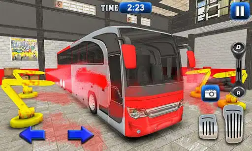 Play City Bus Wash Simulator: Gas Station Car Wash Game as an online game City Bus Wash Simulator: Gas Station Car Wash Game with UptoPlay