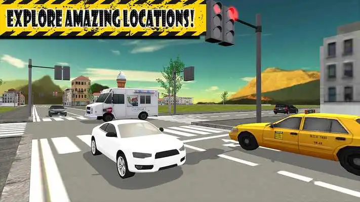 Play City Car Driving School racing simulator game free