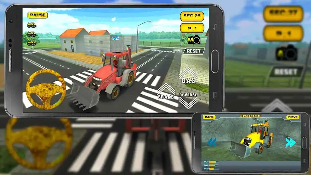 Play City Construction Backoe 3D as an online game City Construction Backoe 3D with UptoPlay