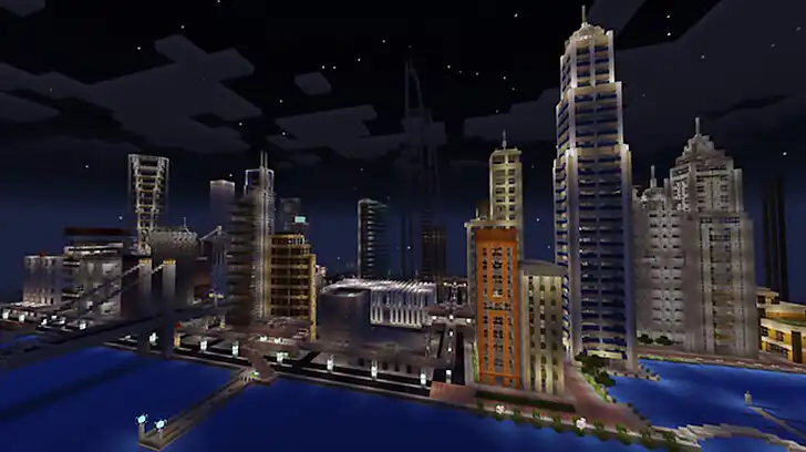 Play City maps for Minecraft PE as an online game City maps for Minecraft PE with UptoPlay