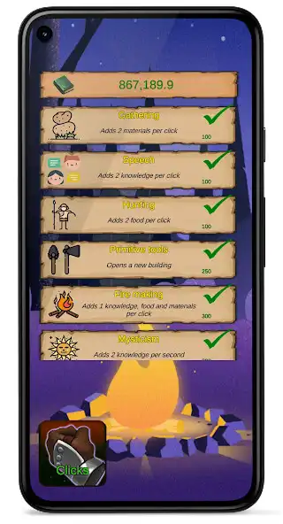 Play Civilization Clicker Idle Game as an online game Civilization Clicker Idle Game with UptoPlay