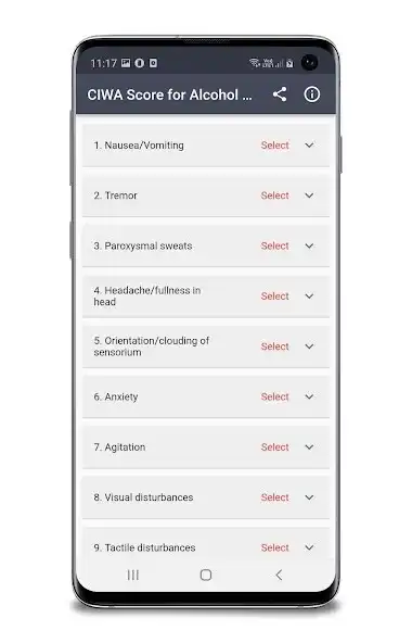 Play CIWA Score Alcohol Withdrawal as an online game CIWA Score Alcohol Withdrawal with UptoPlay