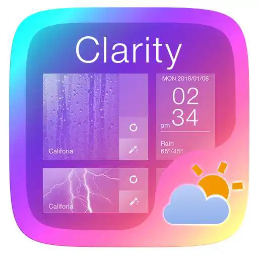 Free play online Clarity GO Weather Widget Theme APK