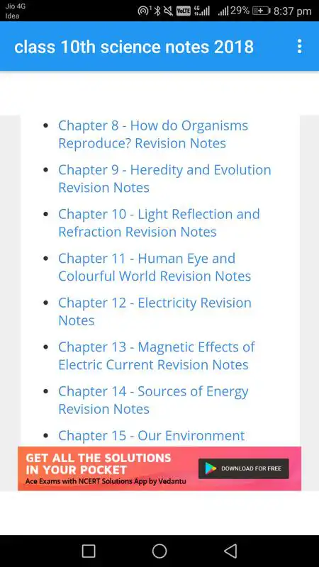 Play Class 10th Science Notes 2018
