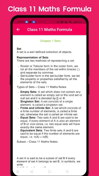 Play Class 11 Maths Formula as an online game Class 11 Maths Formula with UptoPlay