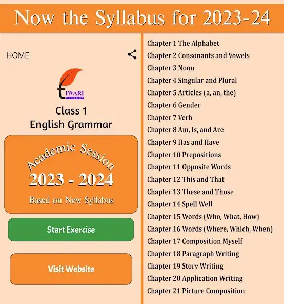Play Class 1 English Grammar Book  and enjoy Class 1 English Grammar Book with UptoPlay