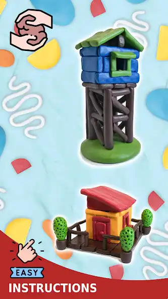 Play Clay 3D : Castle and House Art as an online game Clay 3D : Castle and House Art with UptoPlay