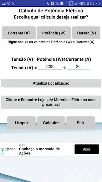 Play Cálculo de Potência Elétrica  and enjoy Cálculo de Potência Elétrica with UptoPlay