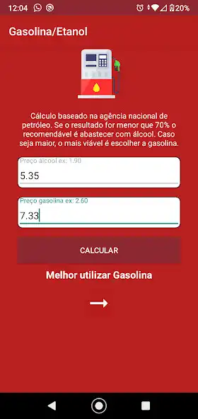 Play Cálculo- gasolina/GNV  and enjoy Cálculo- gasolina/GNV with UptoPlay