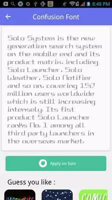 Play Clean font #1 - Solo Font