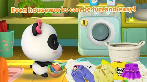 Play Cleaning Fun - Baby Panda as an online game Cleaning Fun - Baby Panda with UptoPlay