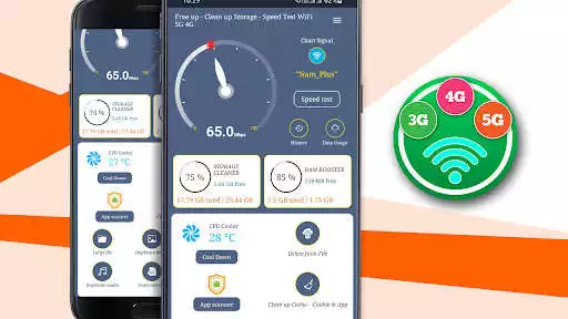 Play Clean my phone & storage space - 5G, 4G Speed Test  and enjoy Clean my phone & storage space - 5G, 4G Speed Test with UptoPlay