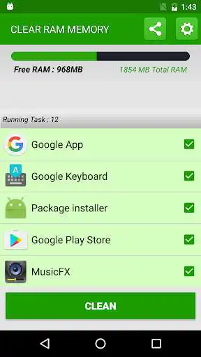 Play Clean RAM Memory