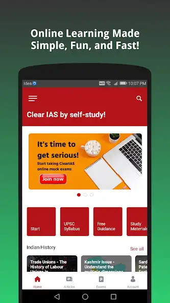 Play ClearIAS Learning App for UPSC  and enjoy ClearIAS Learning App for UPSC with UptoPlay