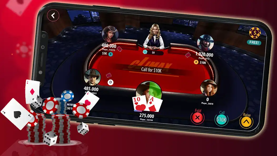 Play CLIMAX POKER - TEXAS HOLDEM as an online game CLIMAX POKER - TEXAS HOLDEM with UptoPlay