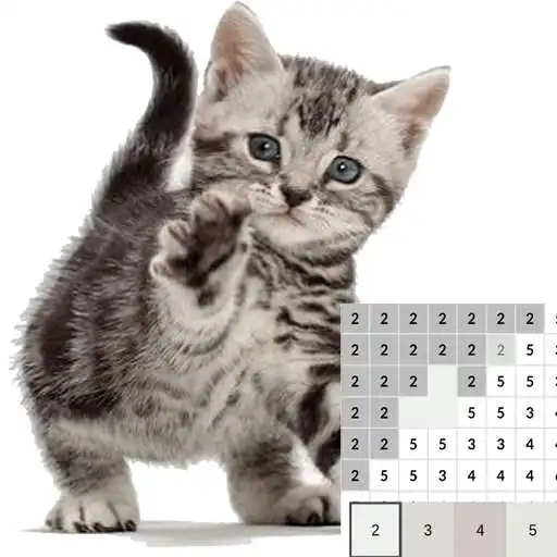 Play Cloring image cat with pixel art by number APK