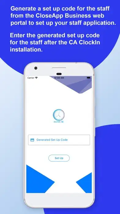Play CloseApp ClockIN as an online game online CloseApp ClockIN with UptoPlay com.kuulchatmedia.closeapp_business ) platform to clock in and out at the work place.<br><br>The business owner/manager generates a set up code on the CloseApp Business web portal which is use to set up the staff application after the installation.<br><br>Once the set up is completed, the staff can clock in and out whenever at the work premises. This app helps the business owners to manage their staff efficiency and ensures that the staff doesn Play CloseApp ClockIN as an online game CloseApp ClockIN with UptoPlay