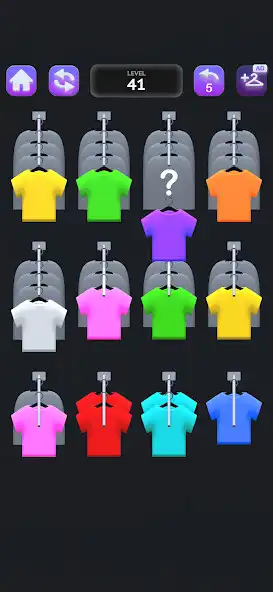 Play Clothes Sort Puzzle as an online game Clothes Sort Puzzle with UptoPlay