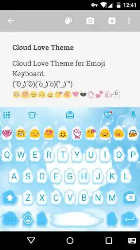 Play Cloud Love Emoji Keyboard Skin