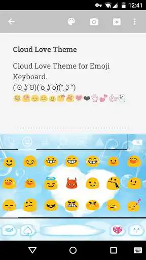 Play Cloud Love Emoji Keyboard Skin