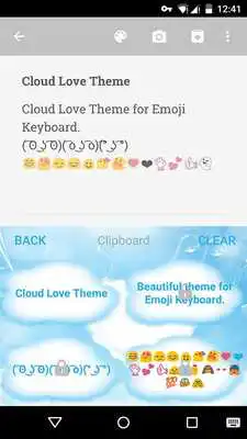 Play Cloud Love Emoji Keyboard Skin