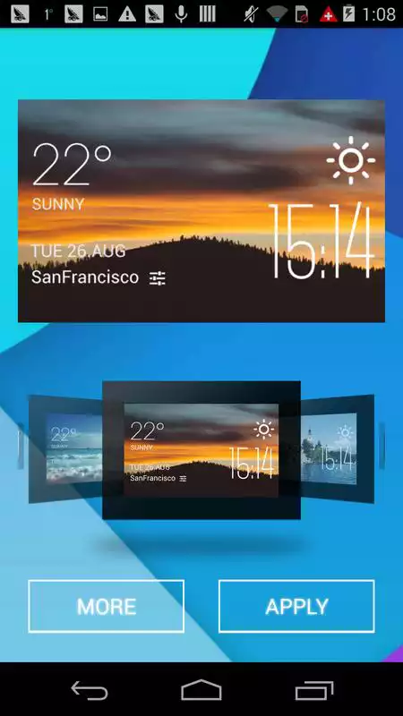 Play Clouds forest weather widget