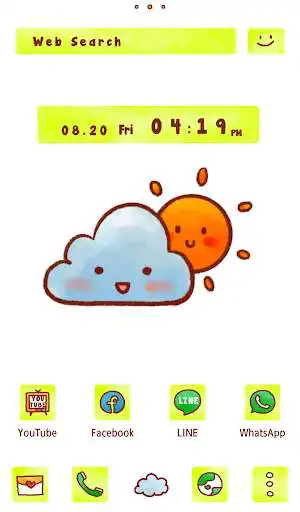 Play Cloudy Weather Theme +HOME  and enjoy Cloudy Weather Theme +HOME with UptoPlay