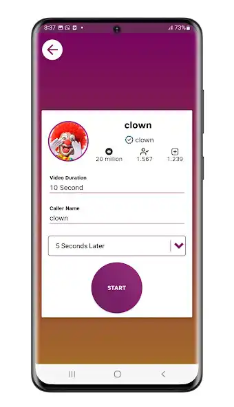 Play Clown fake video call as an online game Clown fake video call with UptoPlay