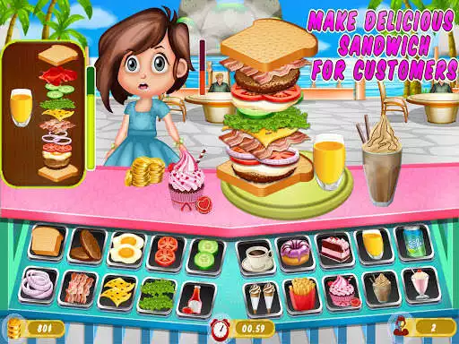 Play Club Sandwich Cafe: Cooking Fast Food Restaurant as an online game Club Sandwich Cafe: Cooking Fast Food Restaurant with UptoPlay