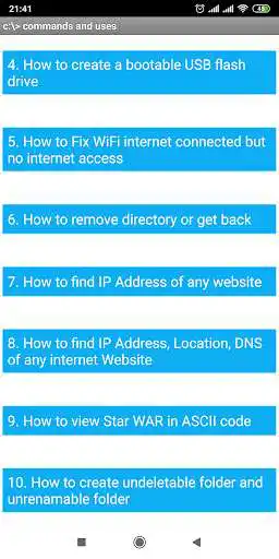 Play APK CMD Command Prompt 100+ Best Commands  and enjoy CMD Command Prompt 100+ Best Commands with UptoPlay com.pks_easy.Command_Prompt_100_Tricks_cmd