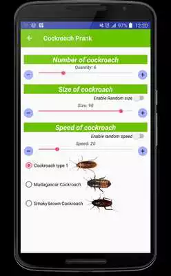 Play Cockroach run on screen prank