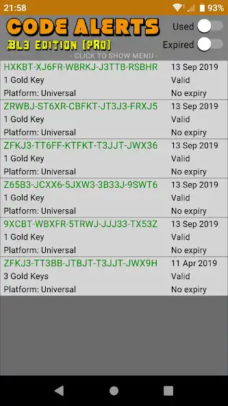 Play Code Alerts: BL3 (Pro) as an online game Code Alerts: BL3 (Pro) with UptoPlay