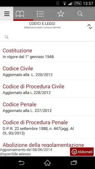 Play Codici e Leggi  and enjoy Codici e Leggi with UptoPlay