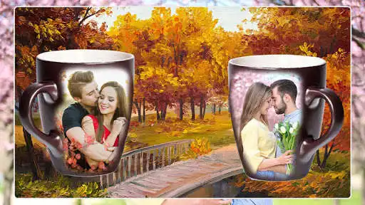 Play Coffee Cup Dual Photo Frame as an online game Coffee Cup Dual Photo Frame with UptoPlay