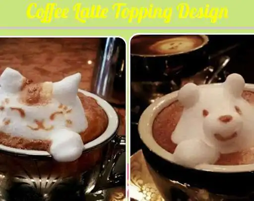 Play Coffee Latte Topping Design Play Coffee Latte Topping Design