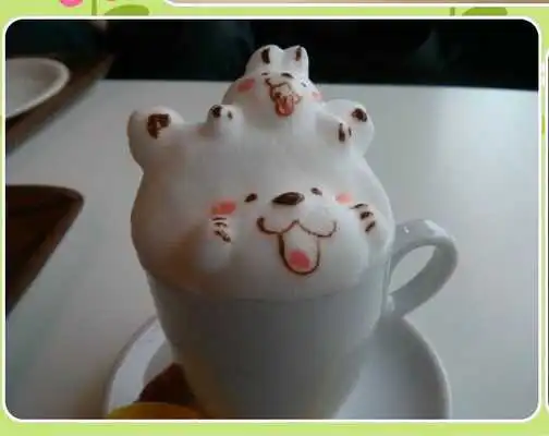 Play Coffee Latte Topping Design Play Coffee Latte Topping Design