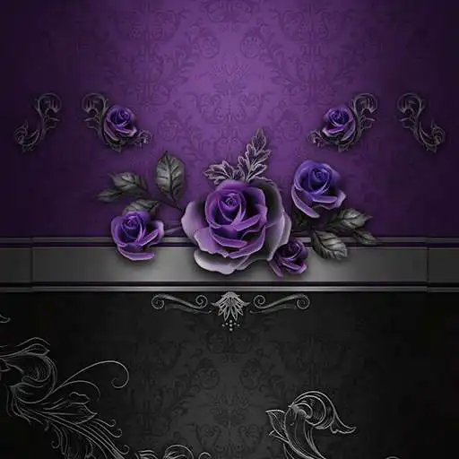 Play COGUL HD/4K Wallpaper - Silver Dark Purple Flower APK