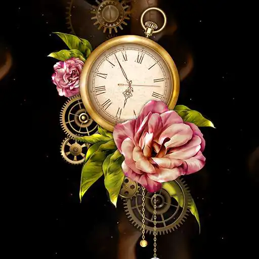 Play COGUL HD/4K Wallpaper - Vintage Flower Clock APK