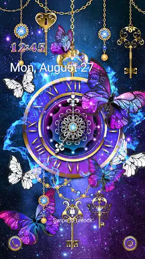 Play COGUL Wallpaper - Clock of Butterfly in Universe  and enjoy COGUL Wallpaper - Clock of Butterfly in Universe with UptoPlay