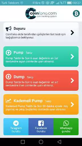 Play APK Coinfono - Pump-Dump Analiz Botu  and enjoy Coinfono - Pump-Dump Analiz Botu with UptoPlay com.cesayazilim.coinfono