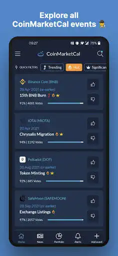 Play CoinMarketCal  and enjoy CoinMarketCal with UptoPlay