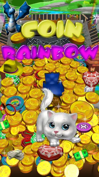 Play Coin Rainbow: Lucky Dozer  and enjoy Coin Rainbow: Lucky Dozer with UptoPlay
