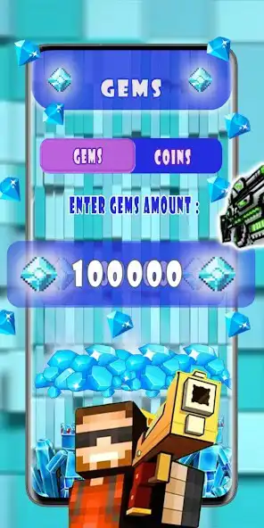 Play Coins And Gems for pixel gun as an online game Coins And Gems for pixel gun with UptoPlay
