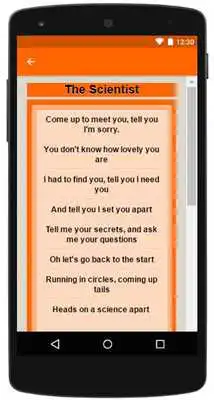 Play Coldplay Top Lyrics