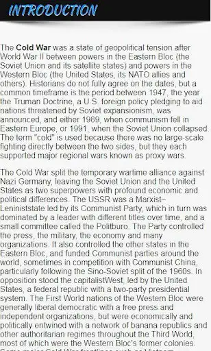Play Cold War History as an online game Cold War History with UptoPlay