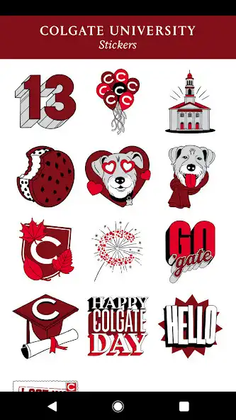 Play Colgate University Sticker Pack as an online game Colgate University Sticker Pack with UptoPlay