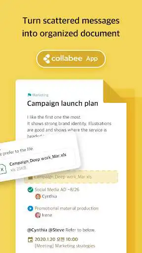 Play Collabee messenger - chat become a document as an online game Collabee messenger - chat become a document with UptoPlay
