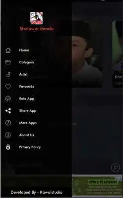 Play collection of melodious sholawat