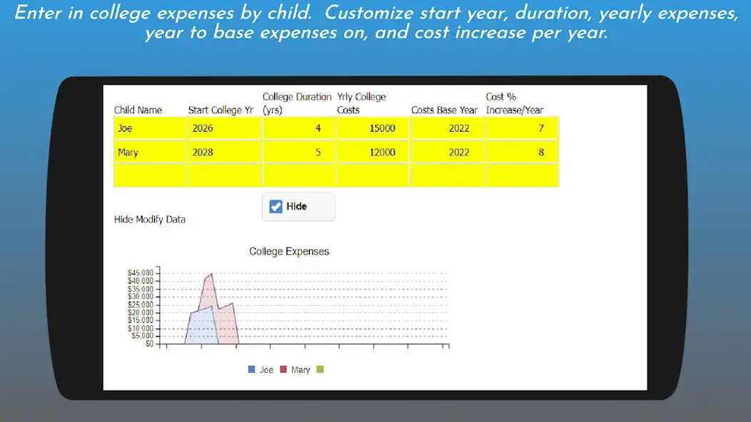 Play College Expense Planner as an online game College Expense Planner with UptoPlay